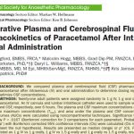 Comparative plasma and cerebrospinal fluid pharmacokinetics of paracetamol after intravenous and oral administration Comparative plasma and cerebrospinal fluid pharmacokinetics of paracetamol after intravenous and oral administration