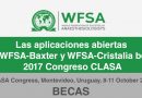 Becas WFSA: Las aplicaciones abiertas para WFSA-Baxter y WFSA-Cristalia becas: 2017 Congreso CLASA